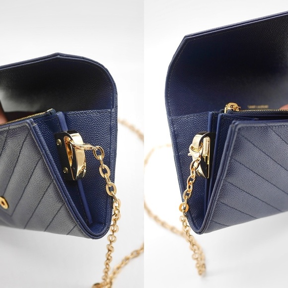 🍓YSL Monogram Flap Wallet in Grained Leather - Picture 6 of 12